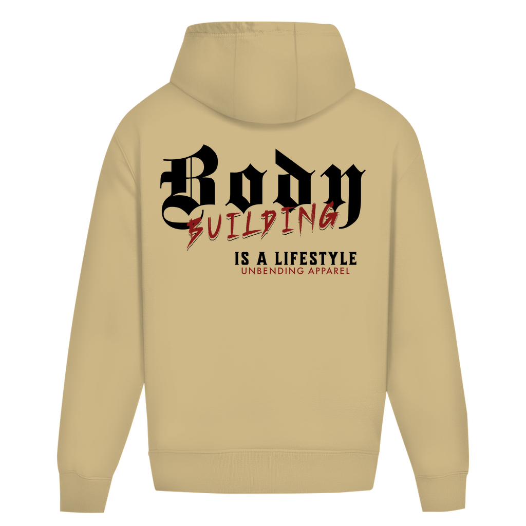 Oversize Hoodie Unisex - Bodybuilding Is A Lifestyle - Rot - Unbending Apparel