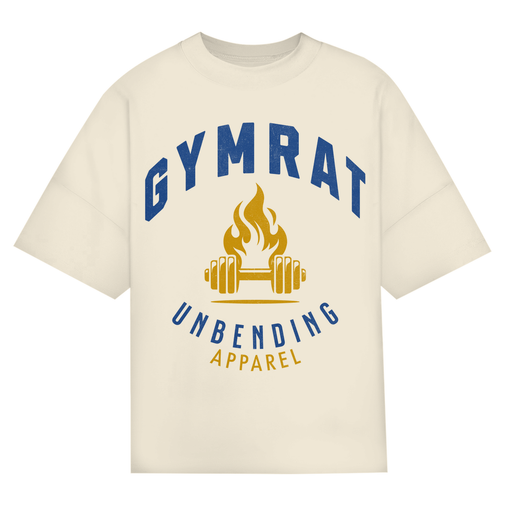 Oversize T-Shirt Unisex - Gymrat - Blau/Gelb - Unbending Apparel