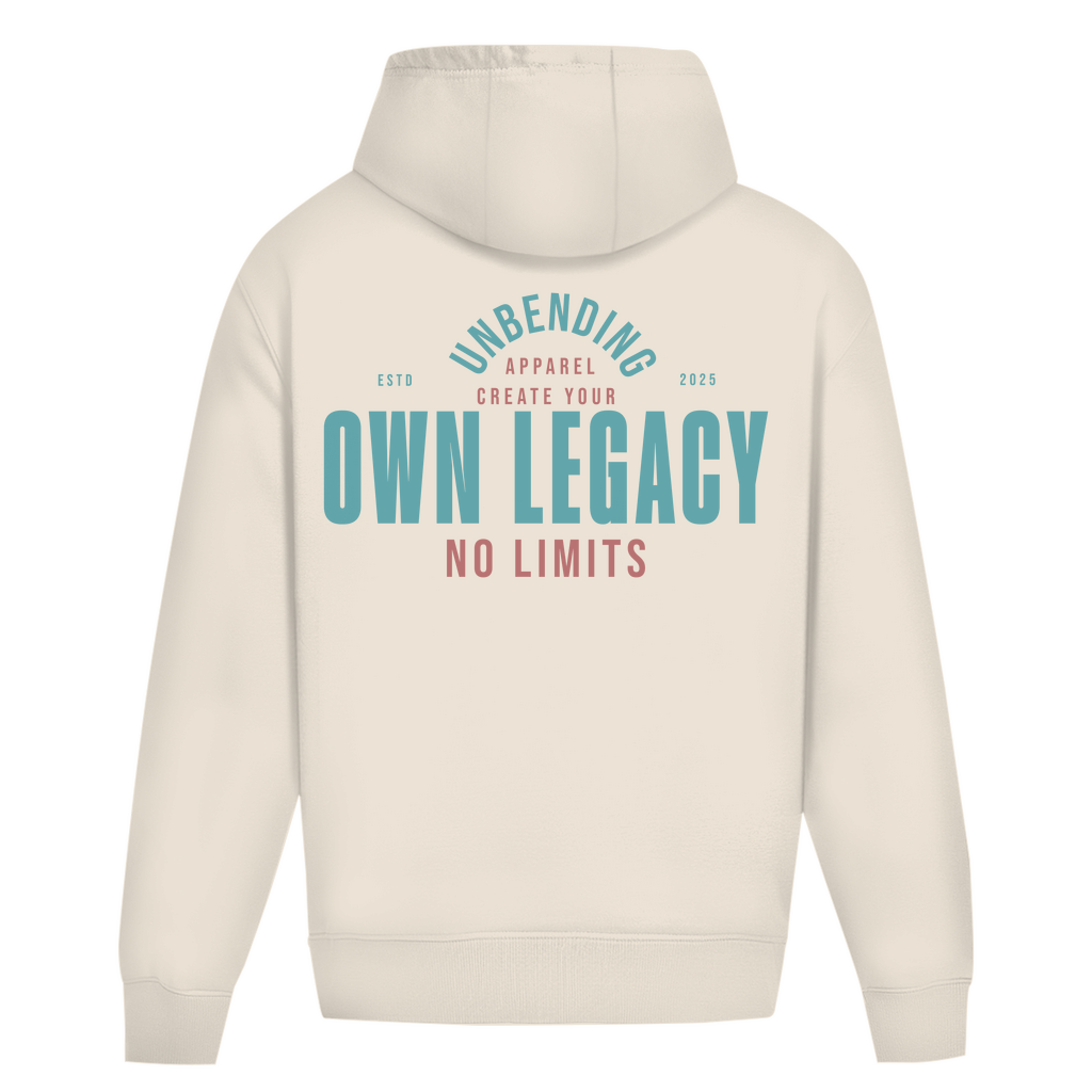 Oversize Hoodie Unisex - Create Your Own Legacy - Grün - Unbending Apparel