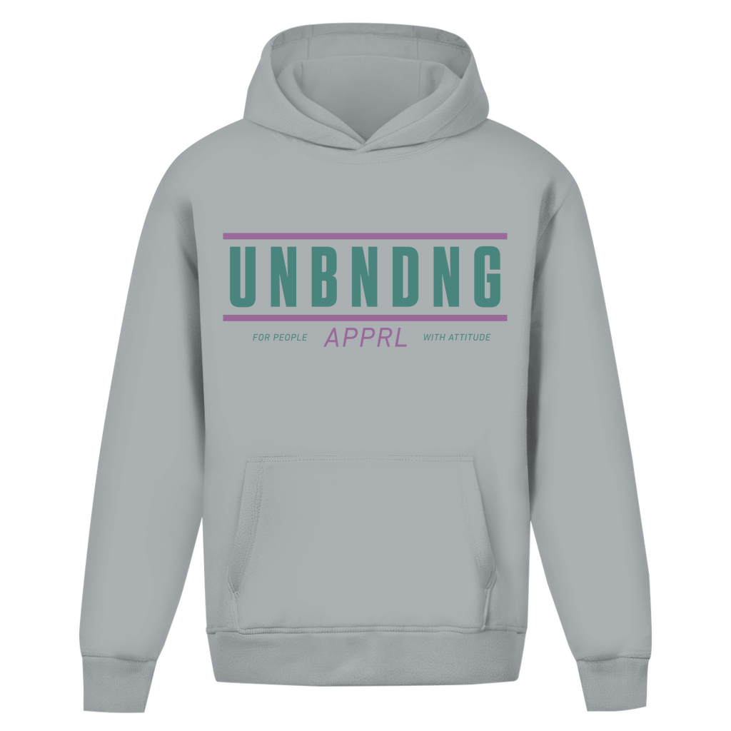 Oversize Hoodie Unisex - For People With Attitude - Grün/Lila - Unbending Apparel