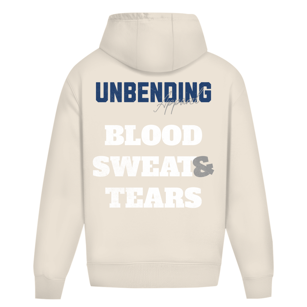 Oversize Hoodie Unisex - Blood Sweat And Tears - Weiß - Unbending Apparel