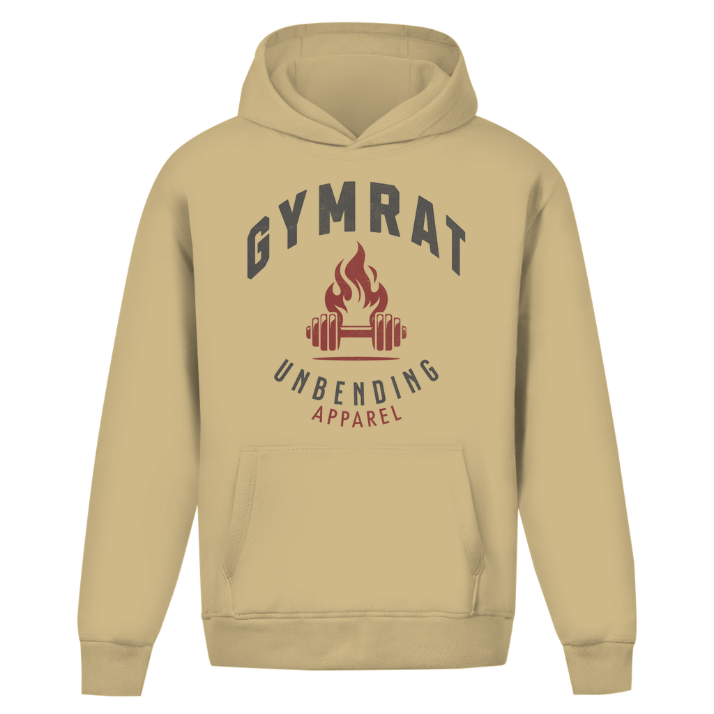 Oversize Hoodie Unisex - Gymrat - Grau/Rot - Unbending Apparel