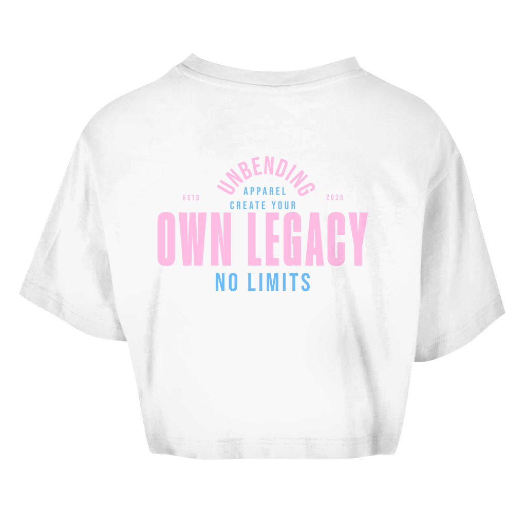 Oversize Crop Top - Create Your Own Legacy - Pink - Unbending Apparel