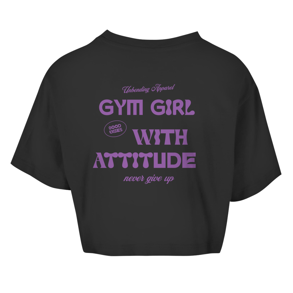 Oversize Crop Top - Gym Girl With Attitude - Unbending Apparel