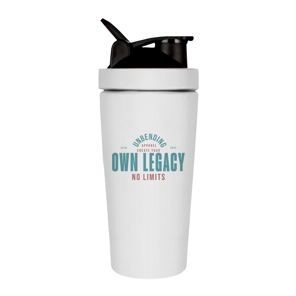 Gym Shaker Edelstahl - Create Your Own Legacy - Grün - Unbending Apparel