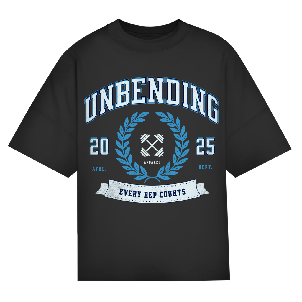 Oversize T-Shirt Unisex - Every Rep Counts - Blau - Unbending Apparel