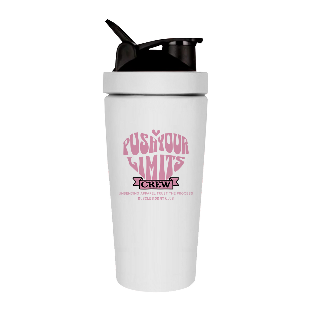 Gym Shaker Edelstahl - Push Your Limits Crew - Unbending Apparel