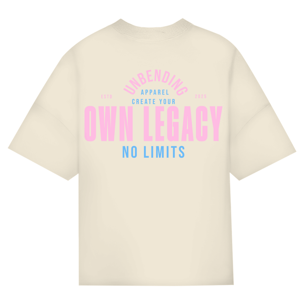 Oversize T-Shirt Girls - Create Your Own Legacy - Pink - Unbending Apparel