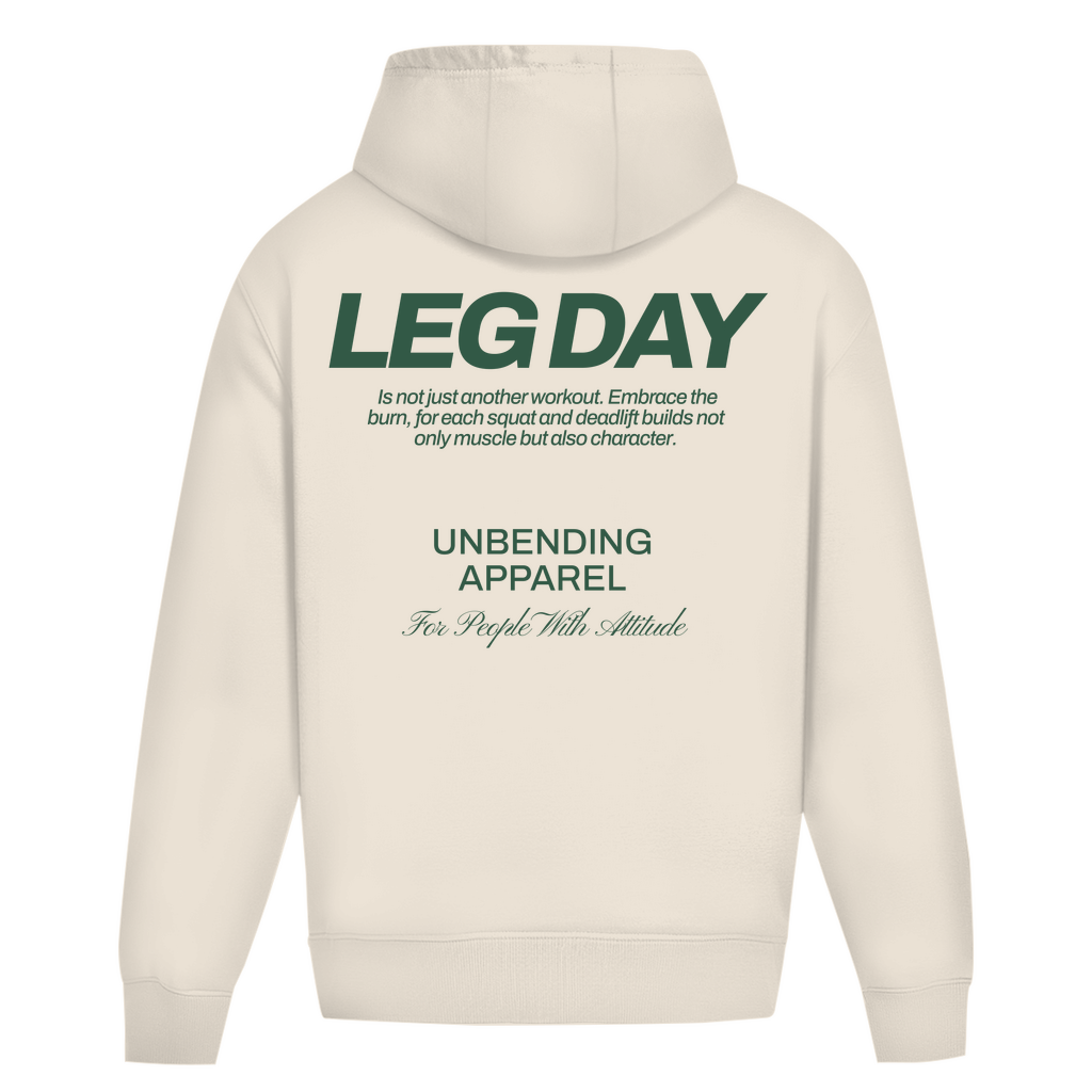 Oversize Hoodie Unisex - Leg Day - Grün - Unbending Apparel