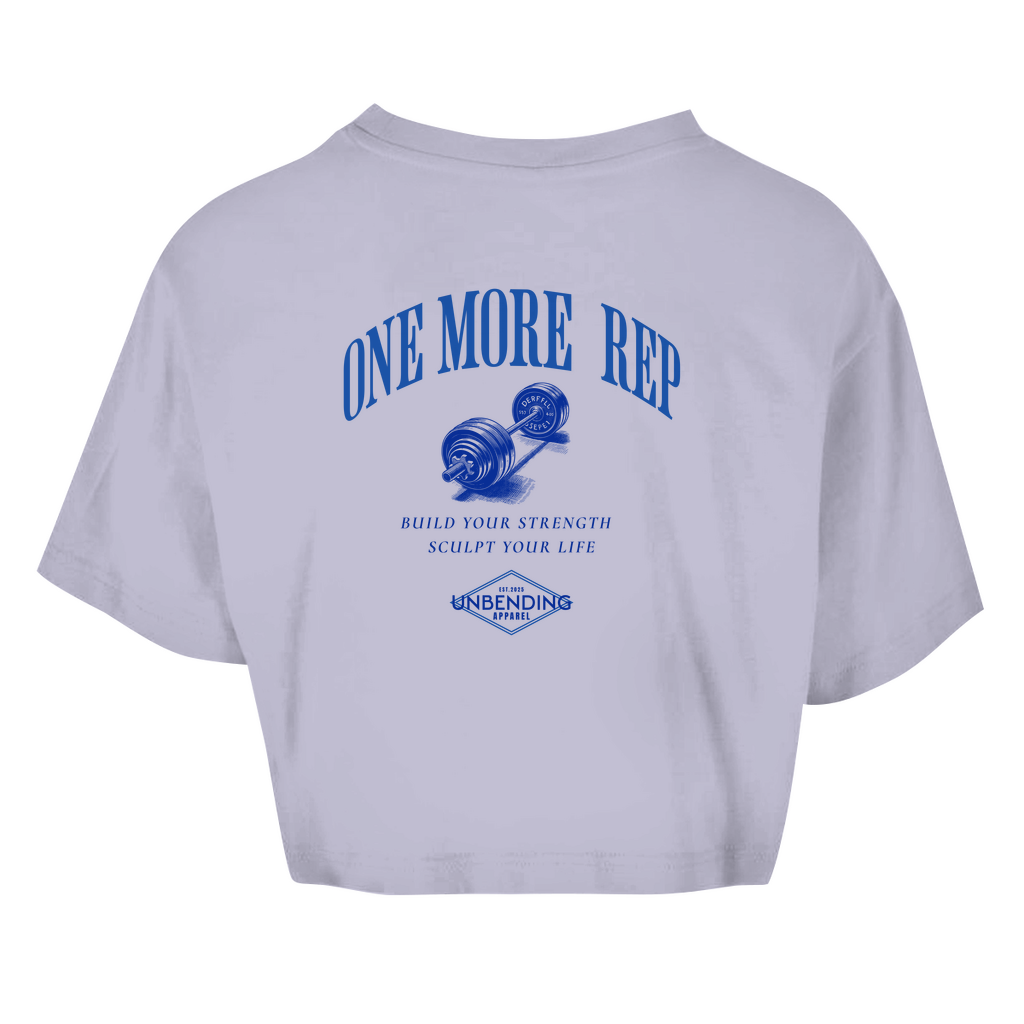 Oversize Crop Top - One More Rep - Blau - Unbending Apparel