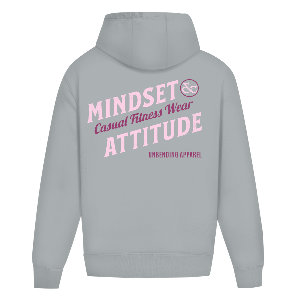 Oversize Hoodie Unisex - Mindset And Attitude - Pink/Lila - Unbending Apparel