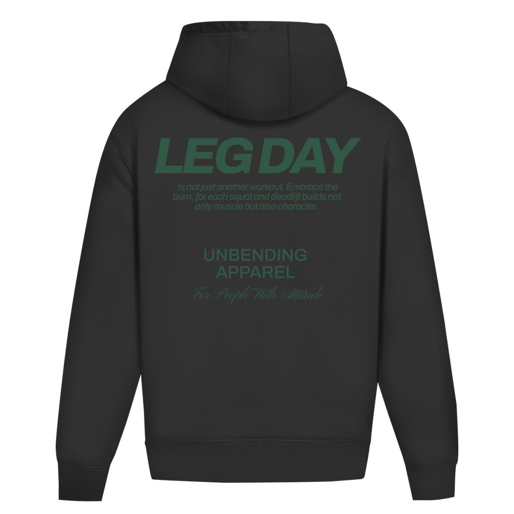 Oversize Hoodie Unisex - Leg Day - Grün - Unbending Apparel