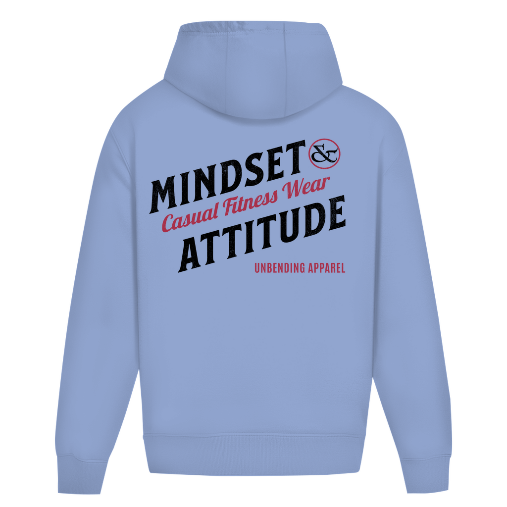 Oversize Hoodie Unisex - Mindset And Attitude - Schwarz/rot - Unbending Apparel