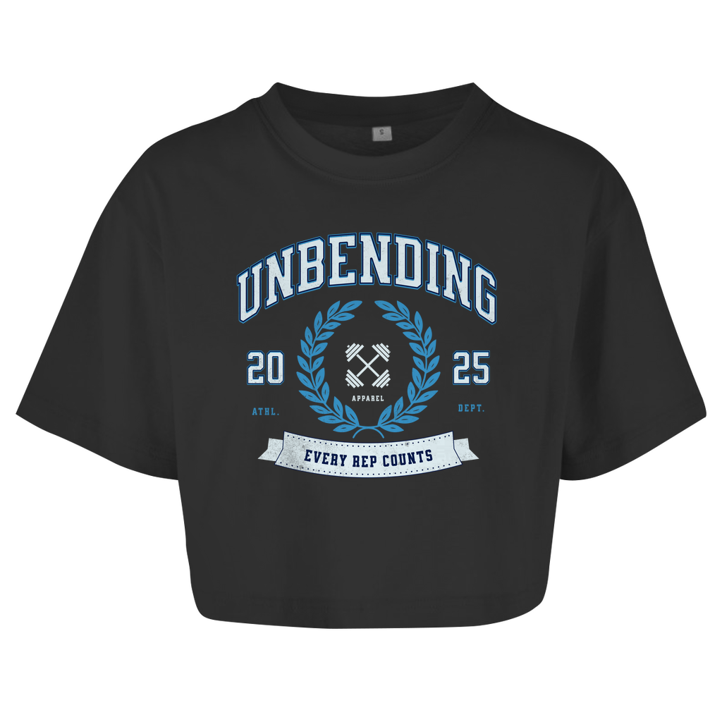 Oversize Crop - Top Every Rep Counts - Blau - Unbending Apparel