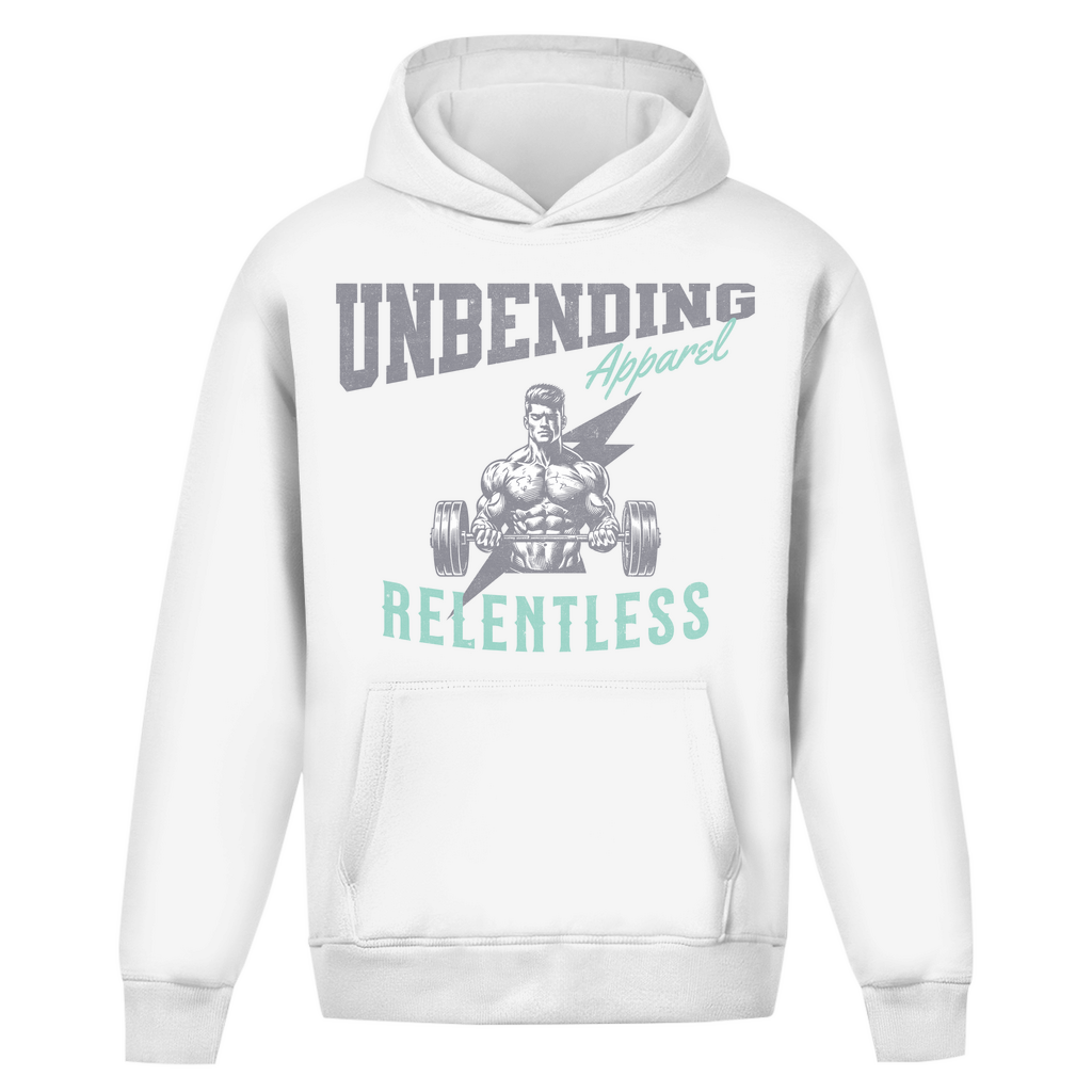 Oversize Hoodie Unisex - Relentless - Grün/Grau - Unbending Apparel