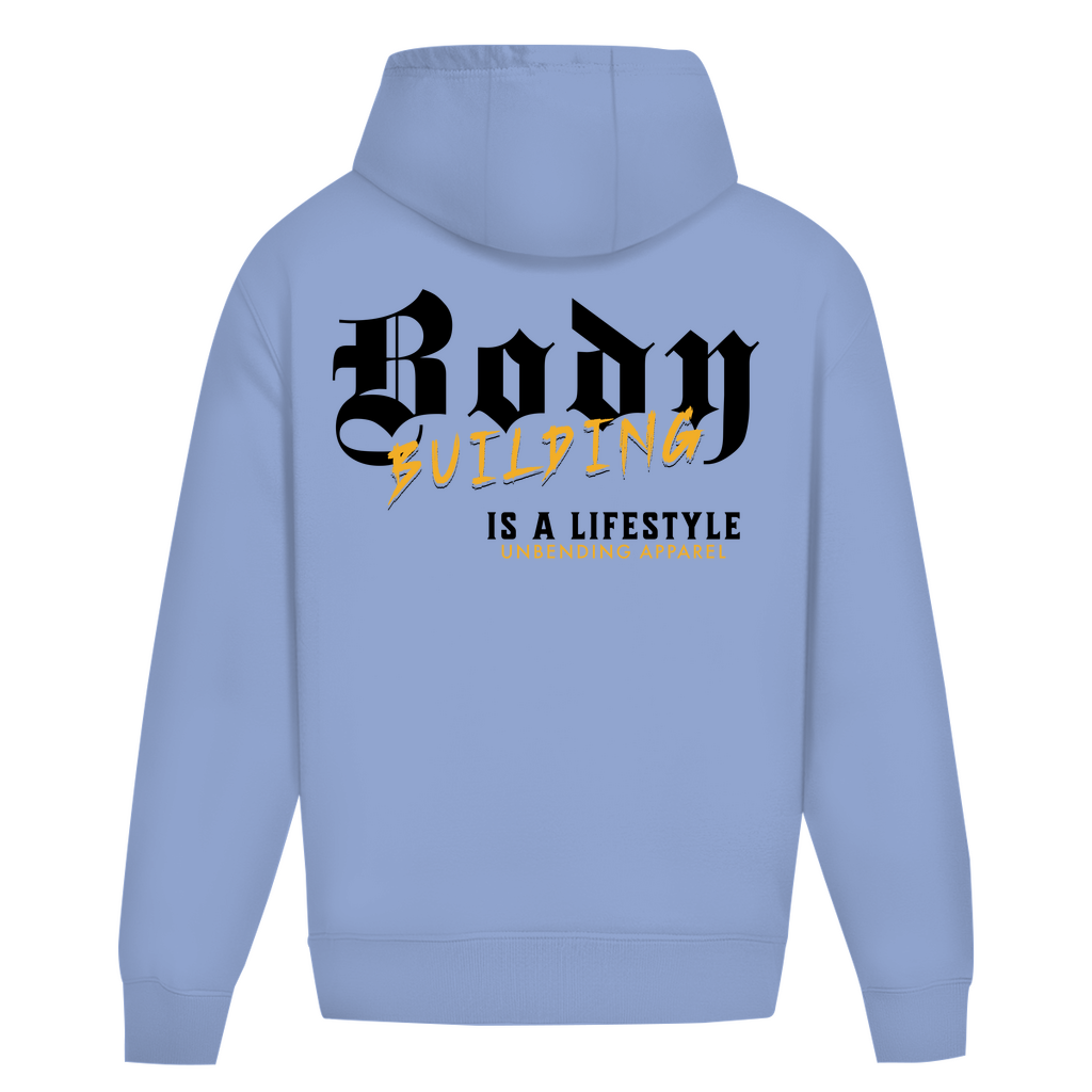 Oversize Hoodie Unisex - Bodybuilding Is A Lifestyle - Gelb - Unbending Apparel