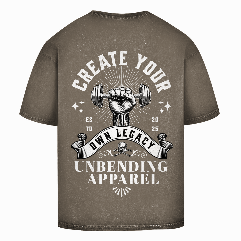 Oversize Washed T-Shirt Unisex - Create your own legacy - Unbending Apparel