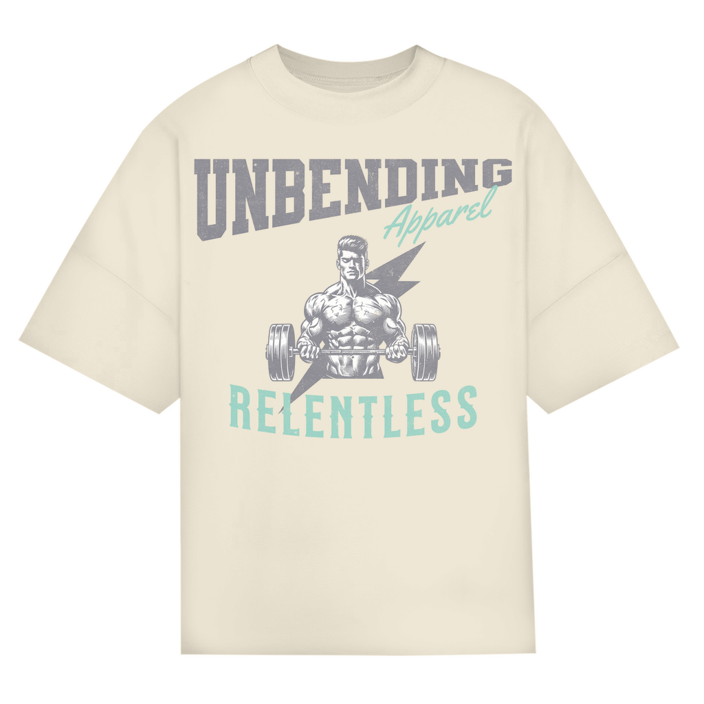 Oversize T-Shirt Unisex - Relentless - Grün/Grau - Unbending Apparel