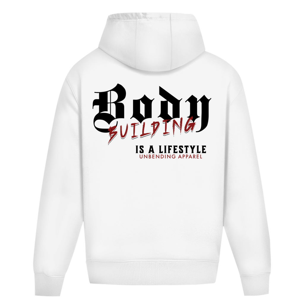 Oversize Hoodie Unisex - Bodybuilding Is A Lifestyle - Rot - Unbending Apparel