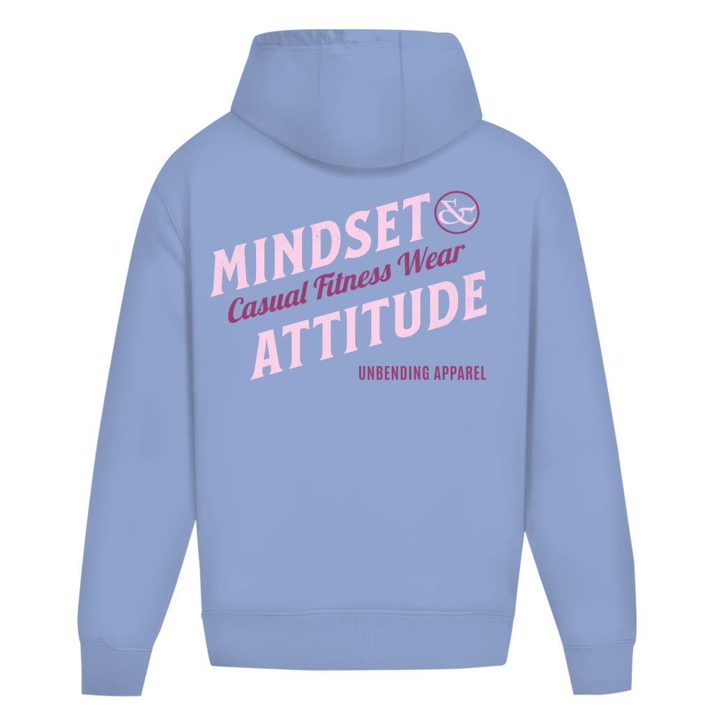 Oversize Hoodie Unisex - Mindset And Attitude - Pink/Lila - Unbending Apparel