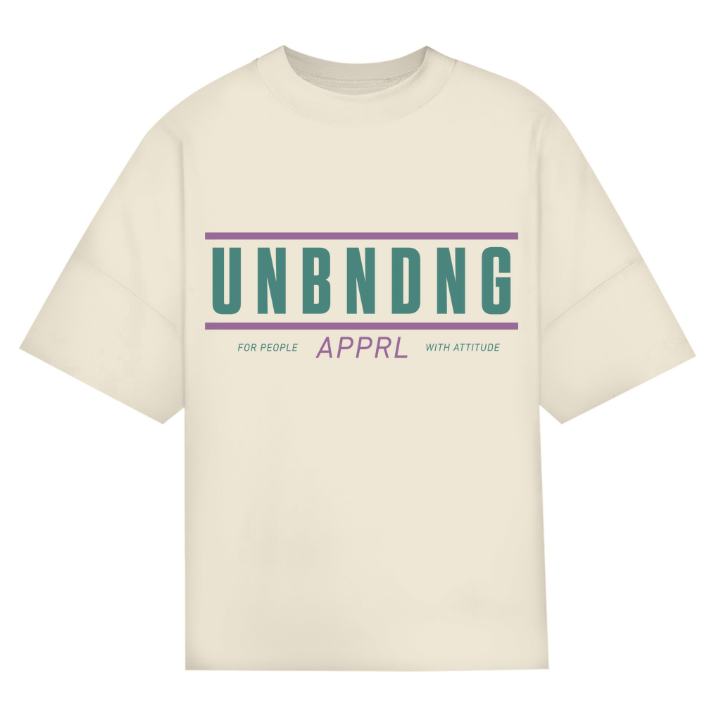 Oversize T-Shirt Unisex - For People With Attitude - Grün/Lila - Unbending Apparel