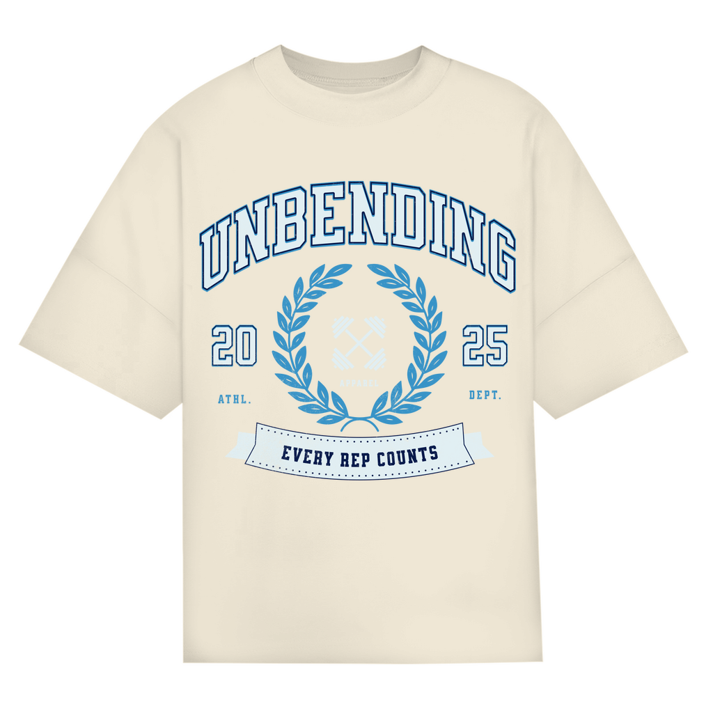 Oversize T-Shirt Unisex - Every Rep Counts - Blau - Unbending Apparel
