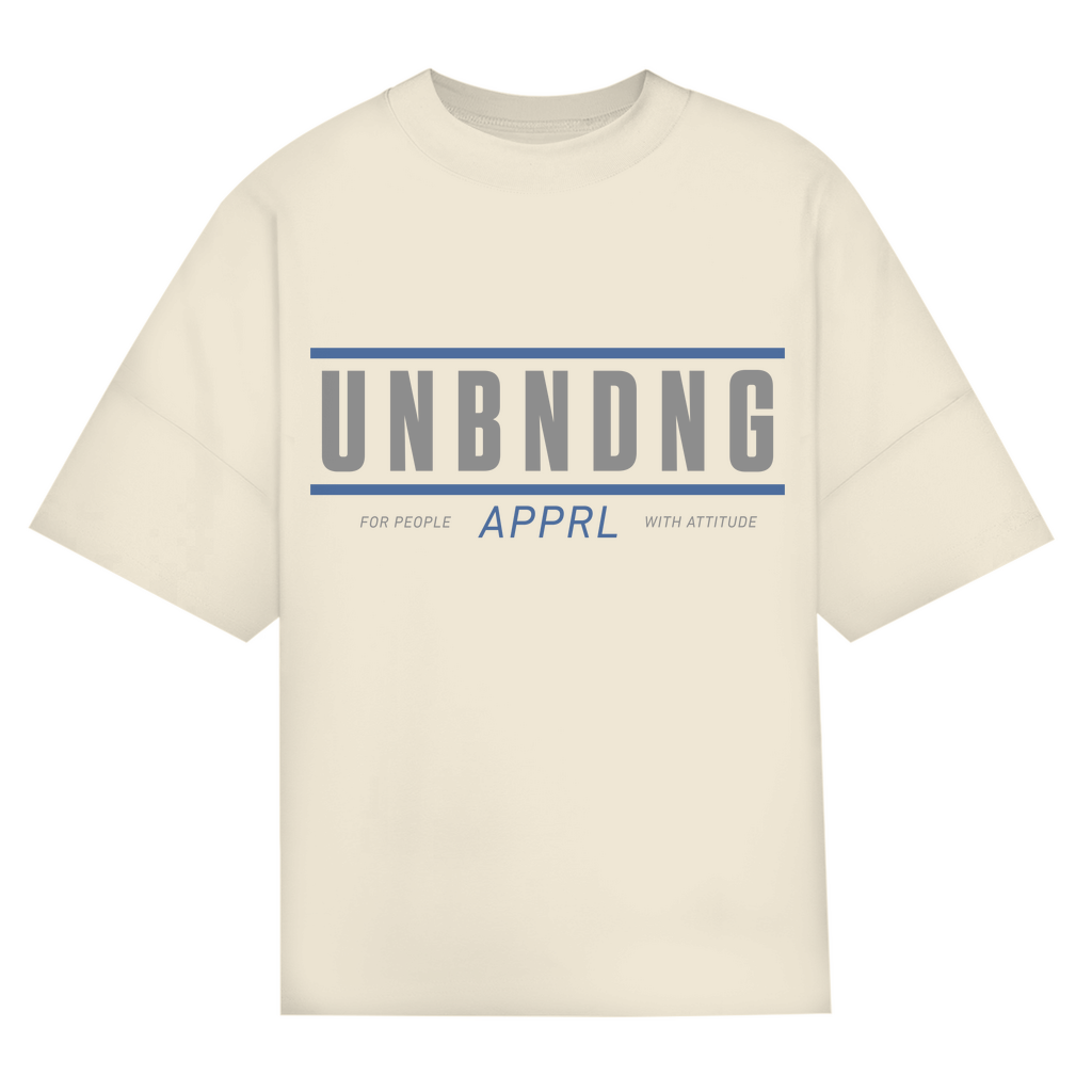 Oversize T-Shirt Unisex - For People With Attitude - Grau/blau - Unbending Apparel