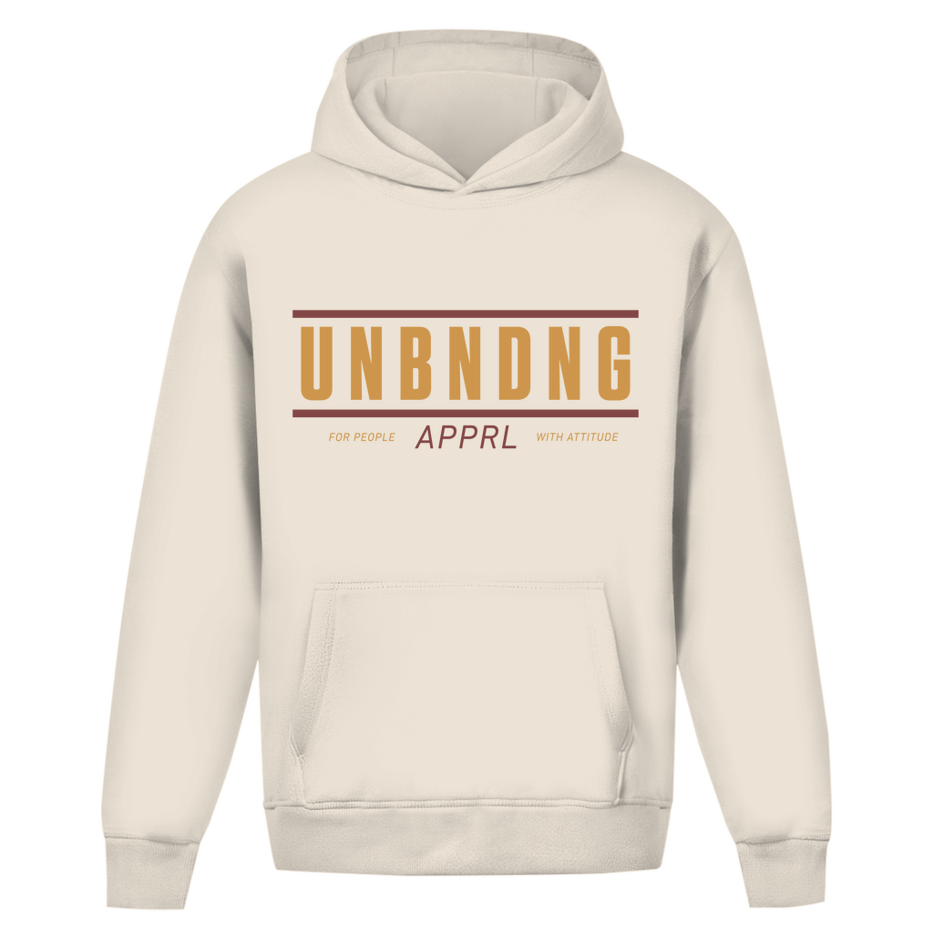 Oversize Hoodie Unisex - For People With Attitude - Gold/Rot - Unbending Apparel