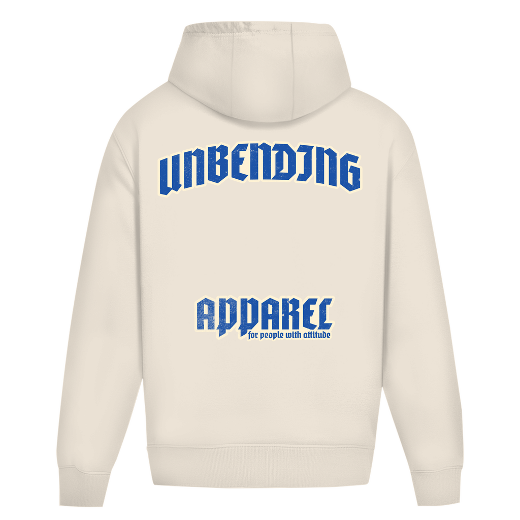 Oversize HoodieUnisex - For People With Attitude - Blau/Beige - Unbending Apparel