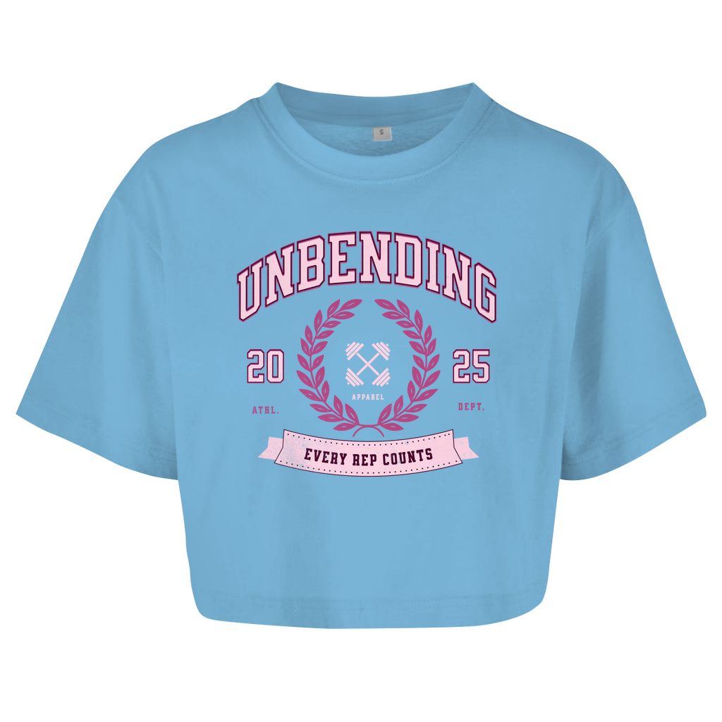 Oversize Crop Top - Every Rep Counts - Lila - Unbending Apparel