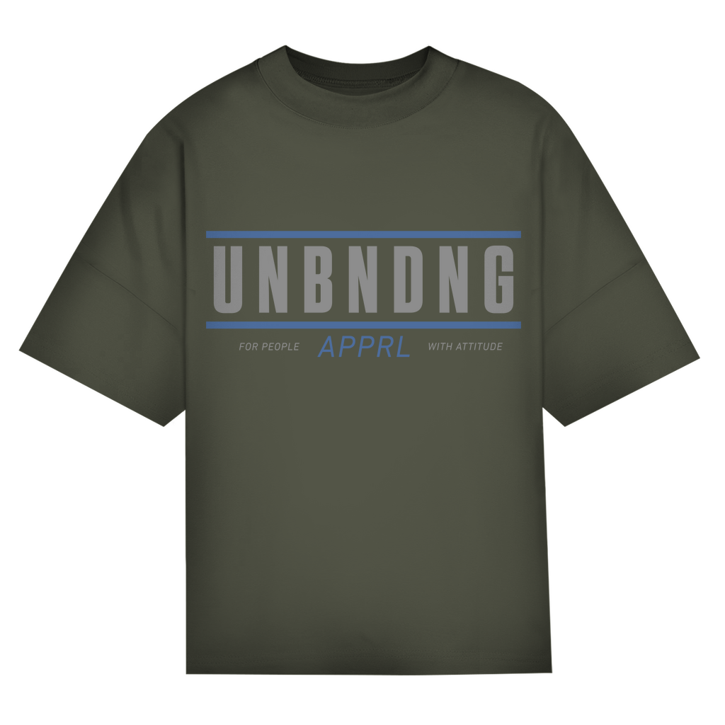 Oversize T-Shirt Unisex - For People With Attitude - Grau/blau - Unbending Apparel