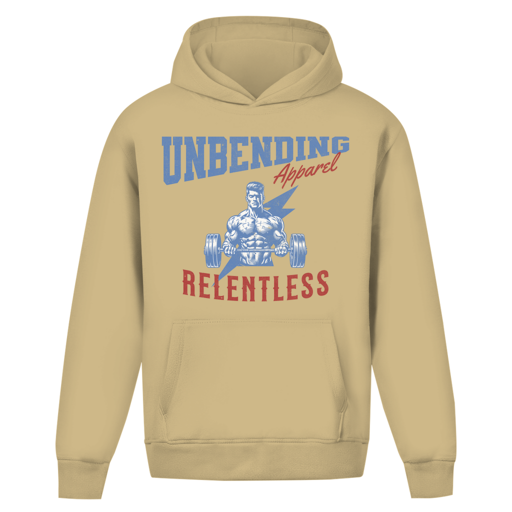 Oversize Hoodie Unisex - Relentless - Blau/Rot - Unbending Apparel