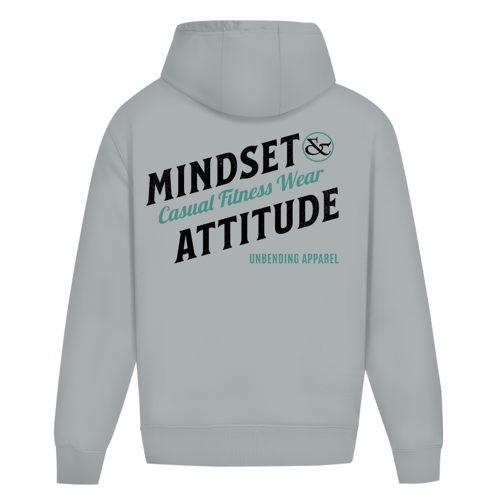 Oversize Hoodie Unisex - Mindset And Attitude - Schwarz/Grün - Unbending Apparel