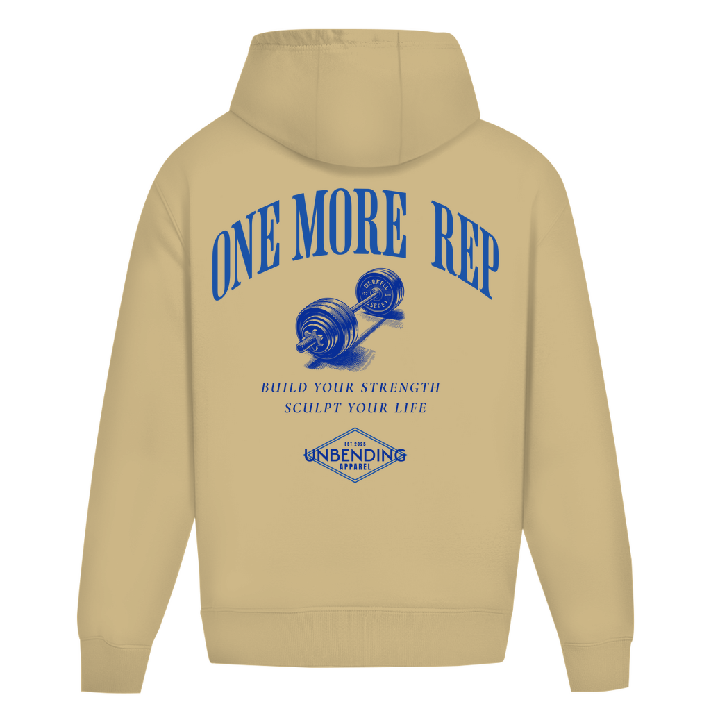 Oversize Hoodie Unisex - One More Rep - Blau - Unbending Apparel