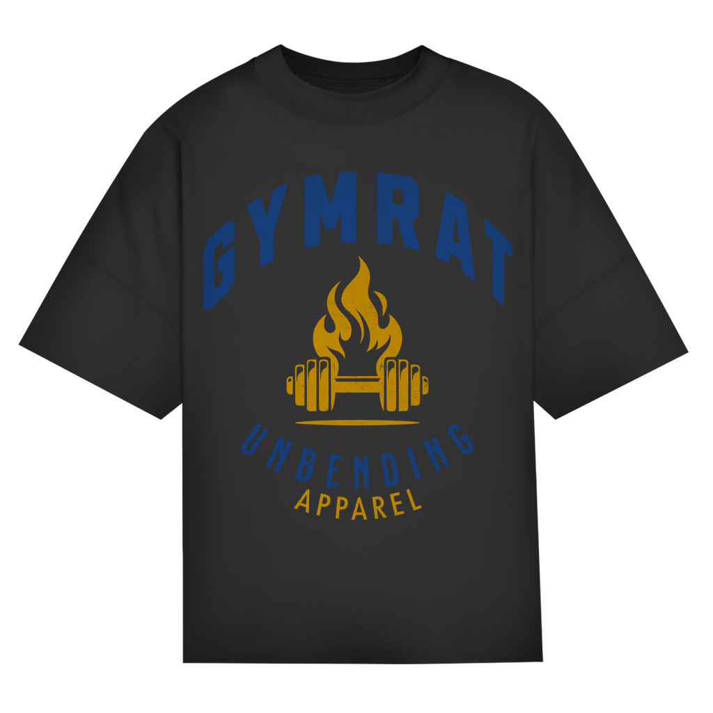 Oversize T-Shirt Unisex - Gymrat - Blau/Gelb - Unbending Apparel