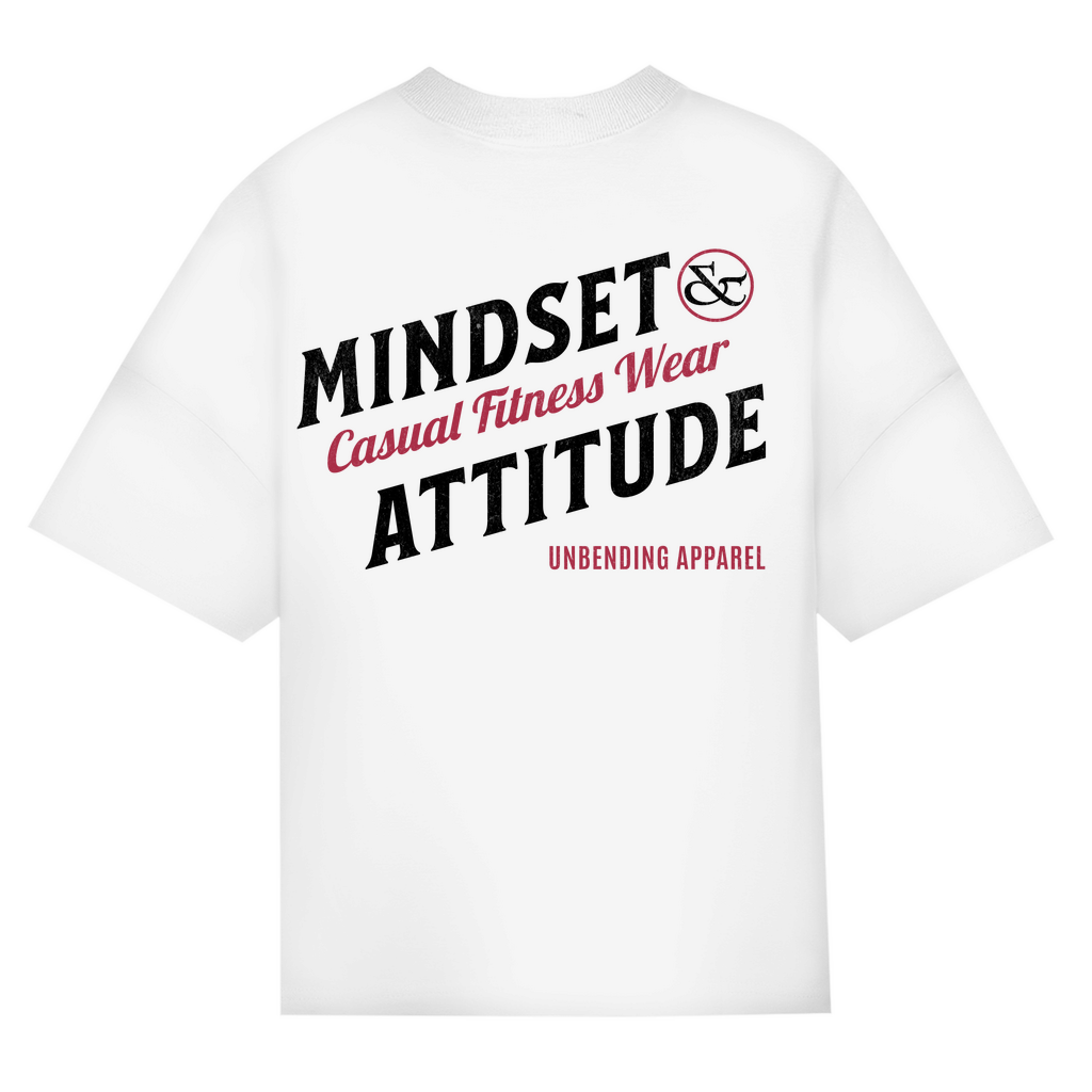 Oversize T-Shirt - Mindset And Attitude - Schwarz/rot - Unbending Apparel