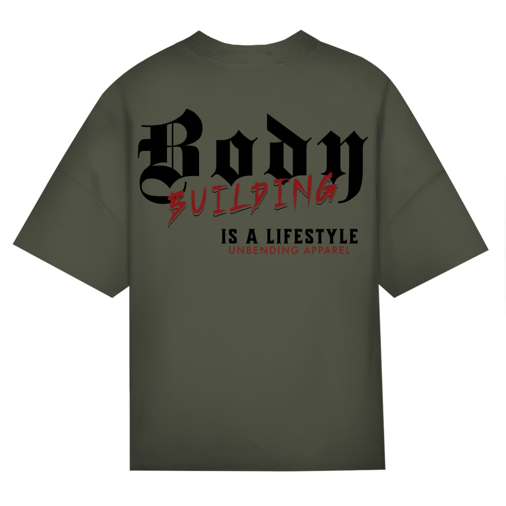 Oversize T-Shirt Unisex - Bodybuilding Is A Lifestyle - Rot - Unbending Apparel