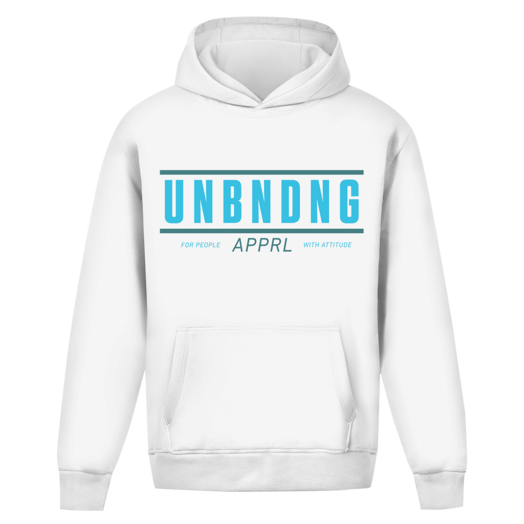 Oversize Hoodie Unisex - For People With Attitude - Blau Grün - Unbending Apparel