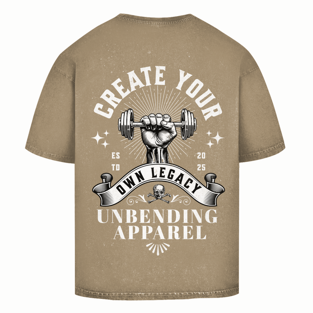 Oversize Washed T-Shirt Unisex - Create your own legacy - Unbending Apparel