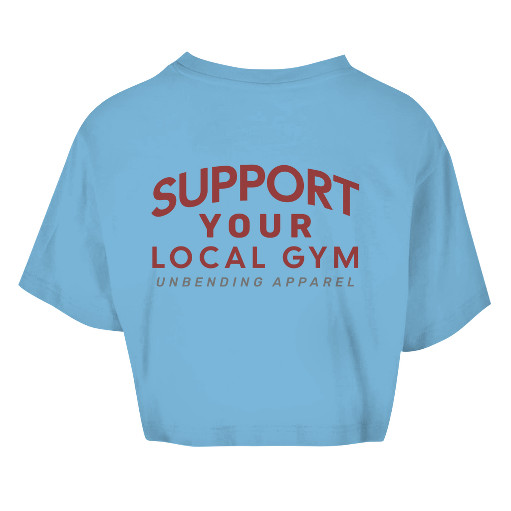 Oversize Crop Top - Support your local gym - Unbending Apparel