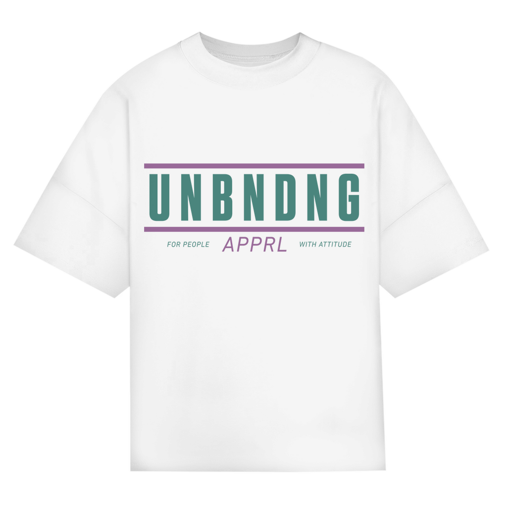 Oversize T-Shirt Unisex - For People With Attitude - Grün/Lila - Unbending Apparel