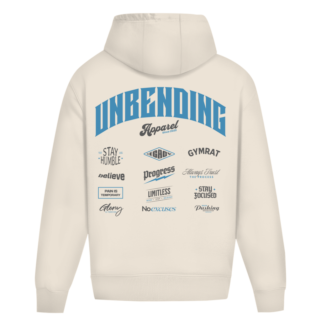Oversize Hoodie Unisex - Unbending Apparel Collage - Blau - Unbending Apparel