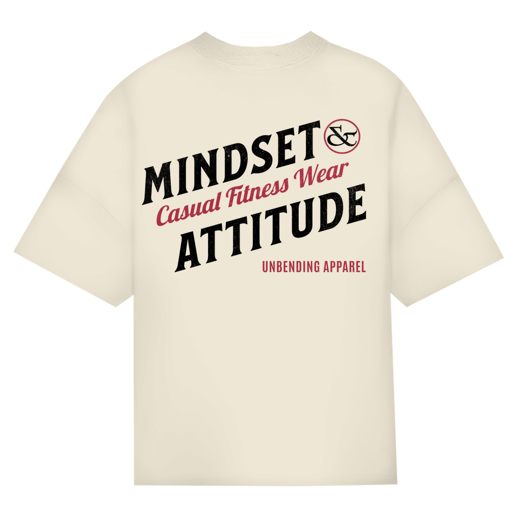 Oversize T-Shirt - Mindset And Attitude - Schwarz/rot - Unbending Apparel