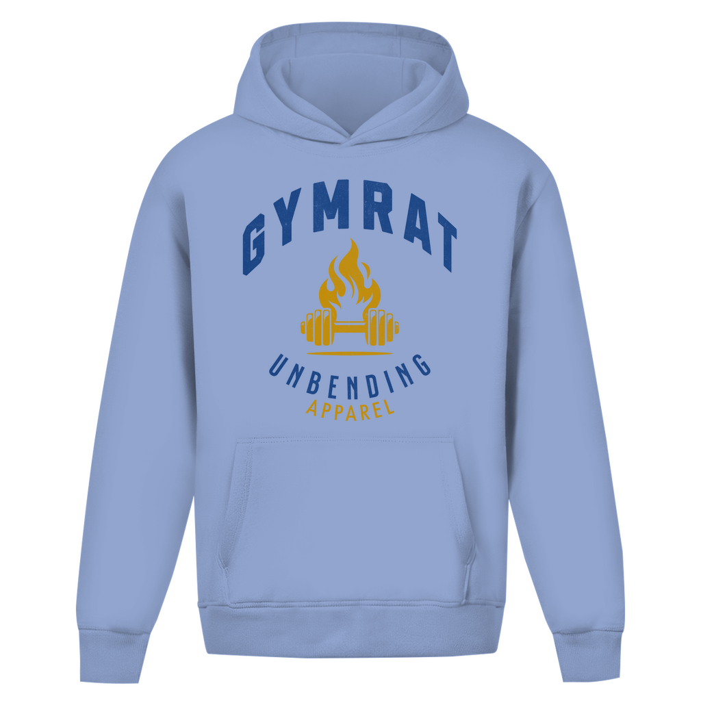 Oversize Hoodie Unisex - Gymrat - Blau/Gelb - Unbending Apparel
