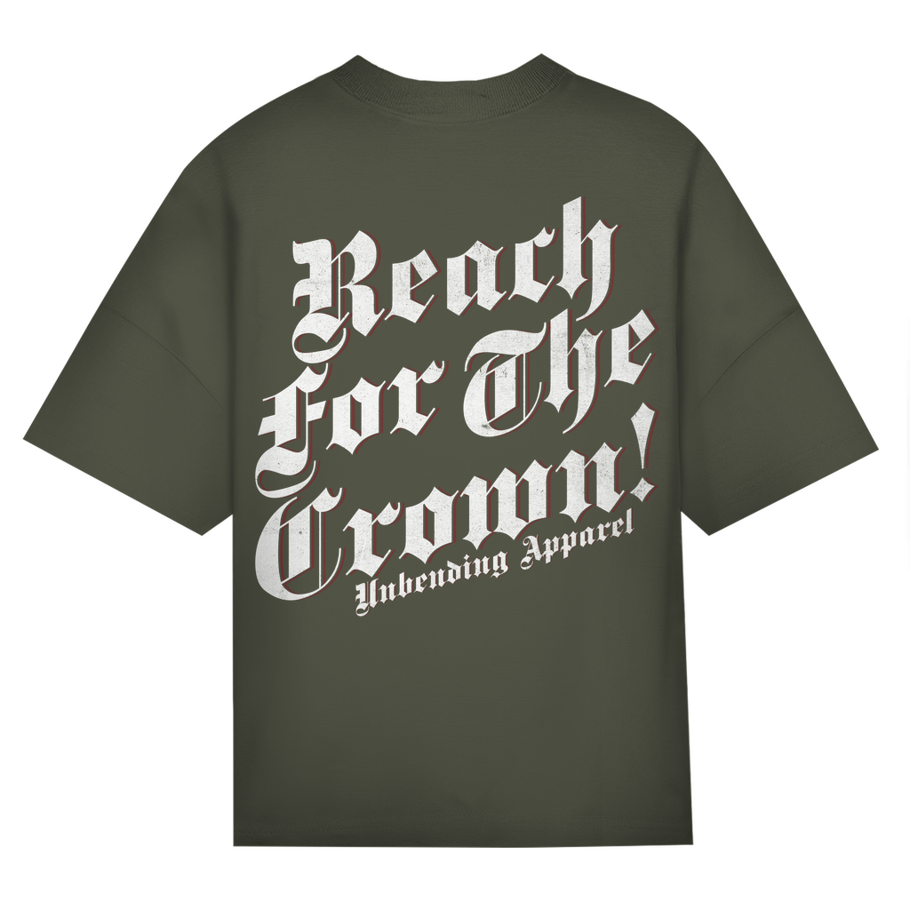 Oversize T-Shirt Unisex - Reach For The Crown - Weiß - Unbending Apparel
