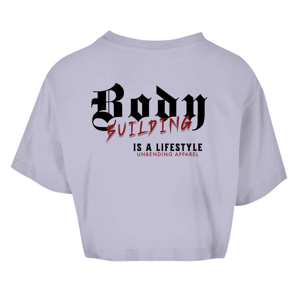 Oversize Crop Top - Bodybuilding Is A Lifestyle - Rot - Unbending Apparel