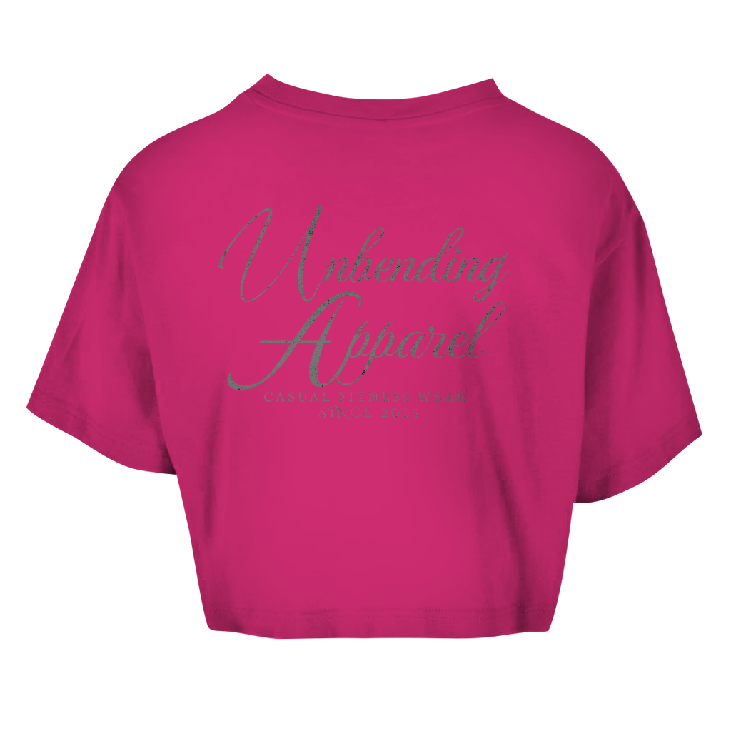 Oversize Crop Top - Casual Fitness Wear - Grau - Unbending Apparel