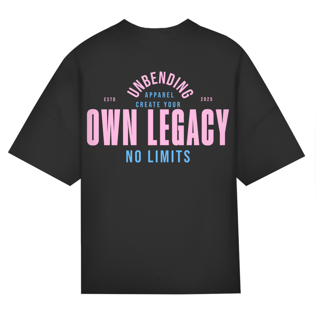 Oversize T-Shirt Girls - Create Your Own Legacy - Pink - Unbending Apparel