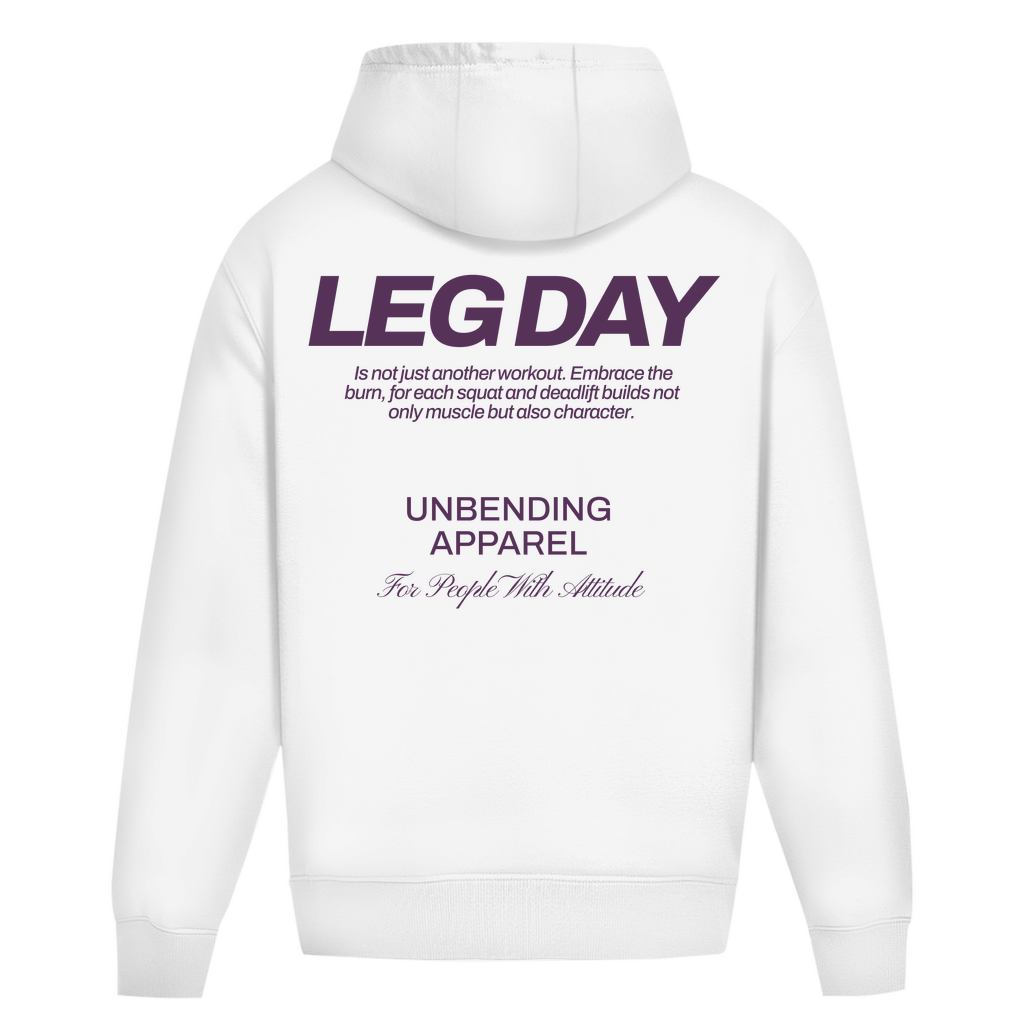 Oversize Hoodie Unisex - Leg Day - Lila - Unbending Apparel