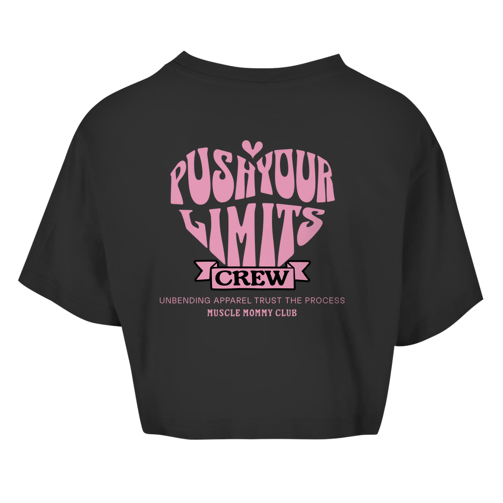 Oversize Crop Top - Push Your Limits Crew - Unbending Apparel